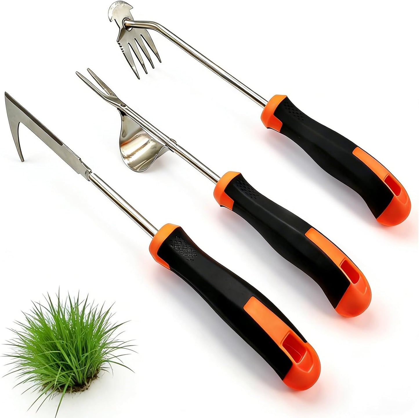 Extractor malezas 3 Pzas 4 dientes patio trasero huerto