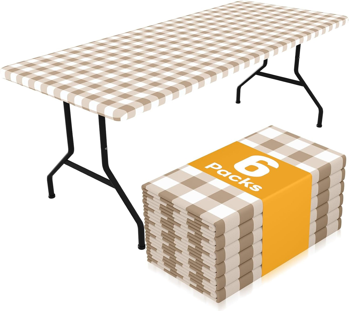 6 Pzas Manta Mesa Rectangular 30x72pulg Impermeable Poliéster