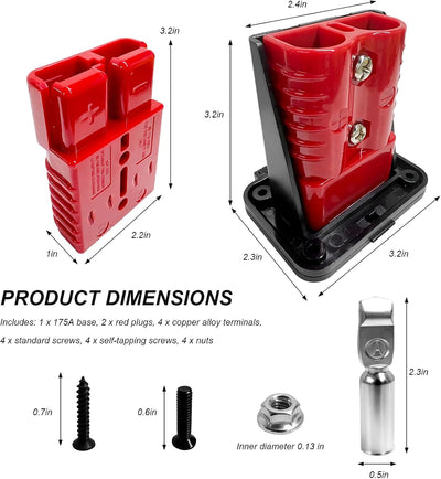 Conector rápido batería 50A 12V-36V impermeable para cabrestante