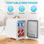 Mini refrigerador DUMOS de 4 litros para dormitorio y automóvil, blanco