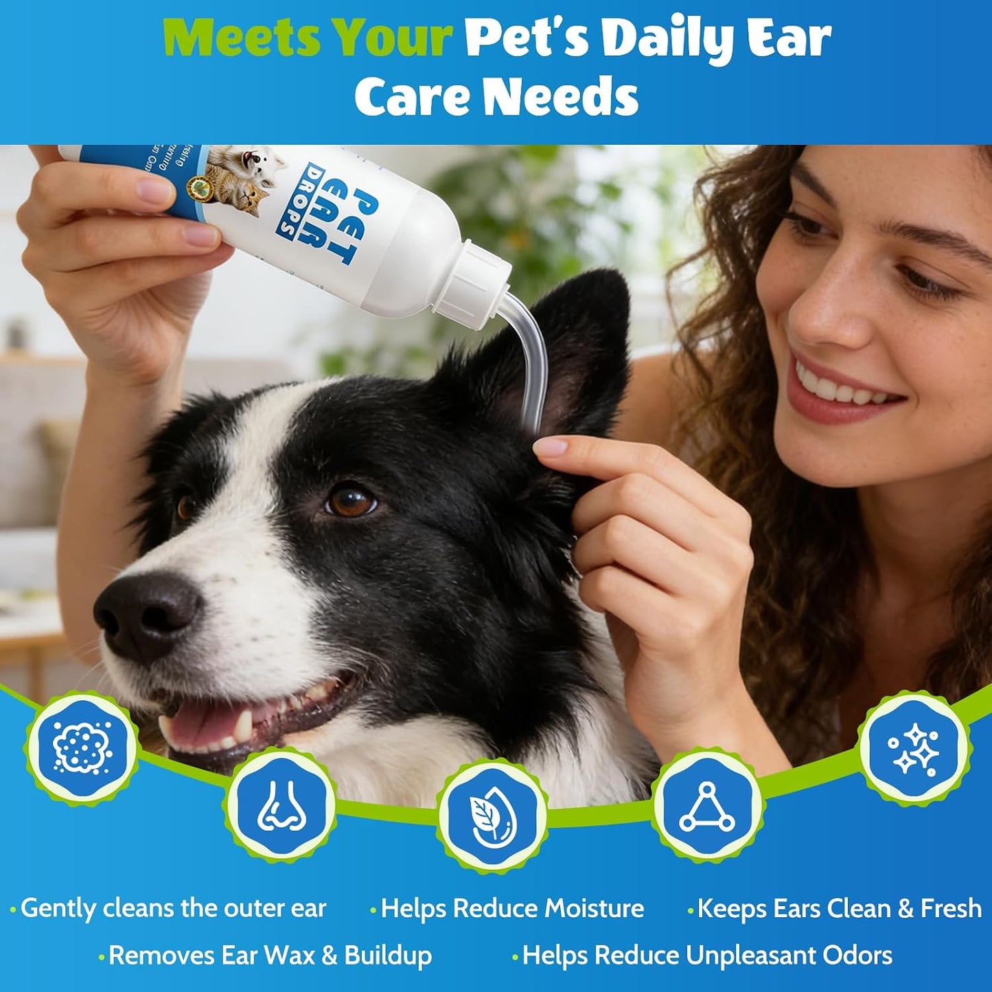 Limpiador orejas perros 50 toallitas suave base plantas