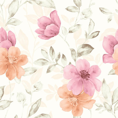 Papel tapiz floral grande 17.71x118pulg decoración hogar