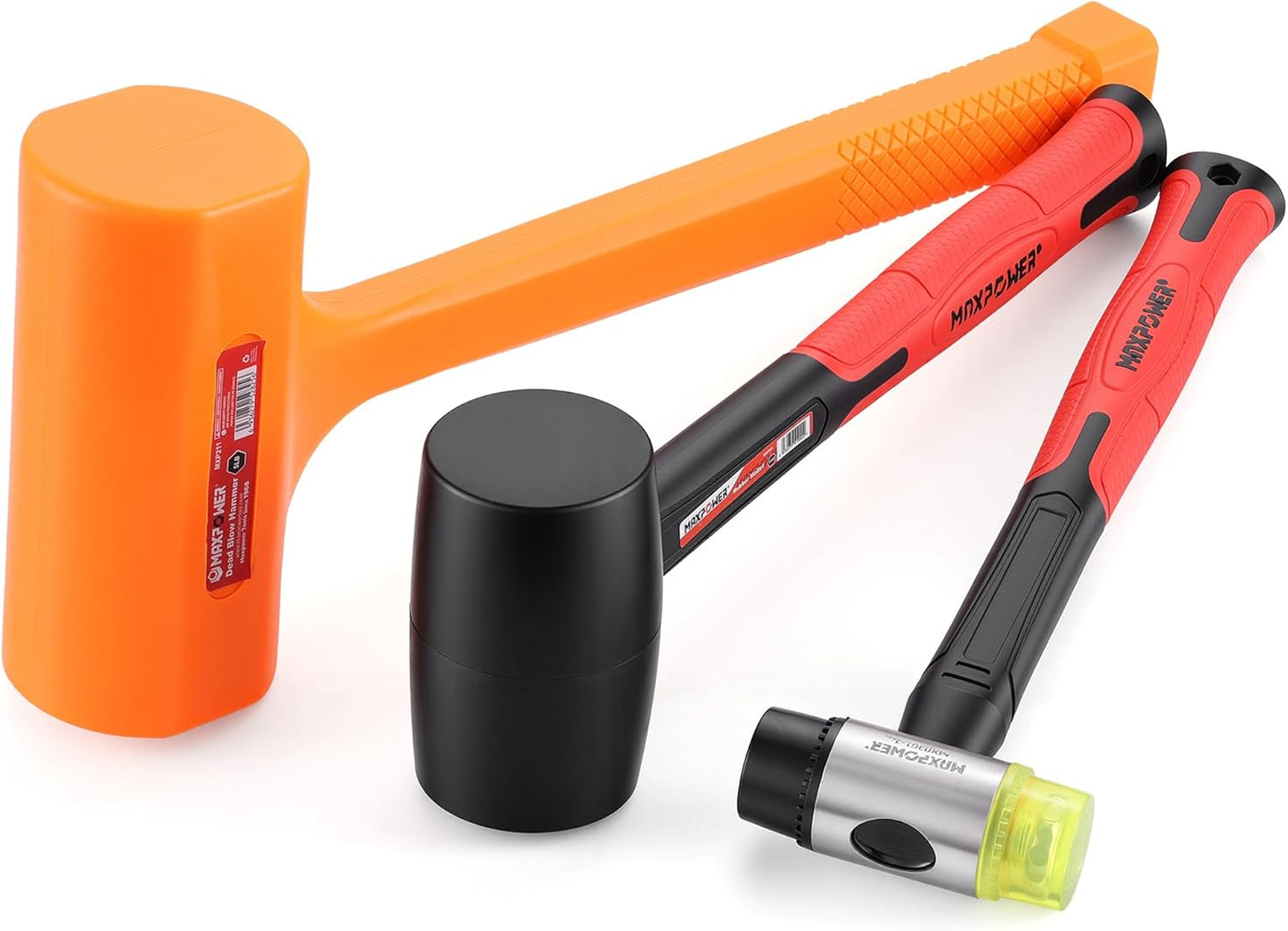 Set 3 martillos 5lb mazo goma 16oz mazo doble cara 1.378pulg