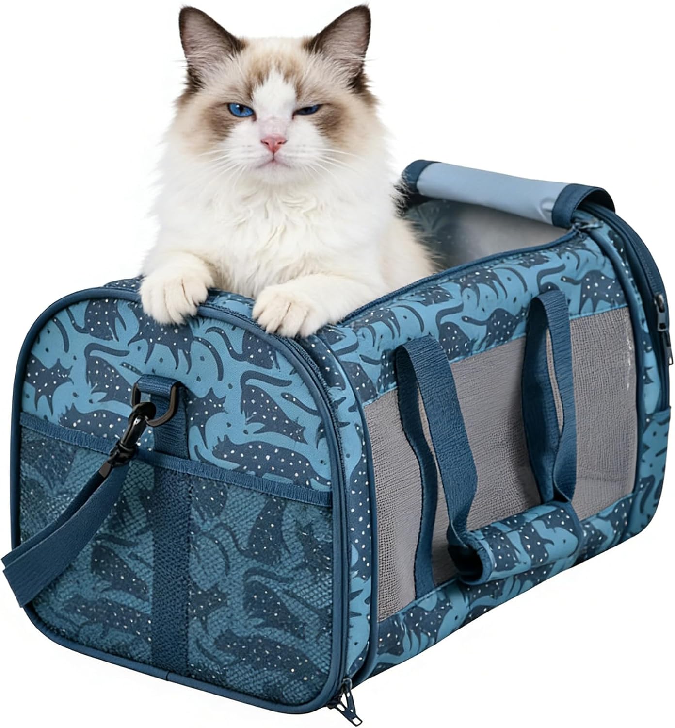 Transportador plegable para perros y gatos aprobado aerolíneas