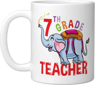Taza Cerámica para Maestro Grado 7 Elefante Blanco