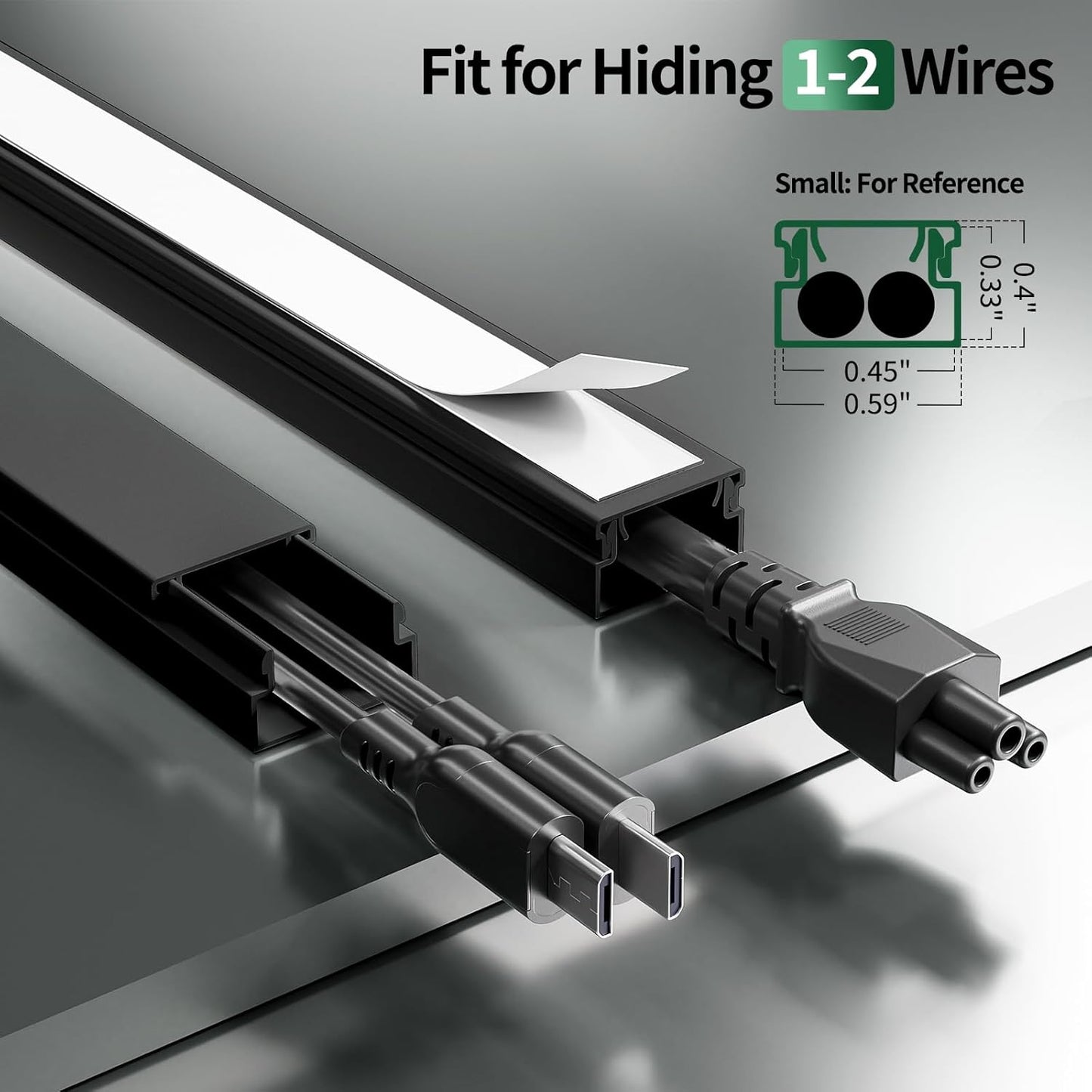 Ocultador cables 212.6pulg para 1-2 cables pared