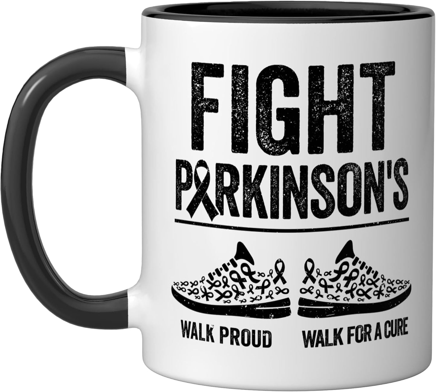 Taza Cerámica Parkinsons Warrior Negro/Blanco
