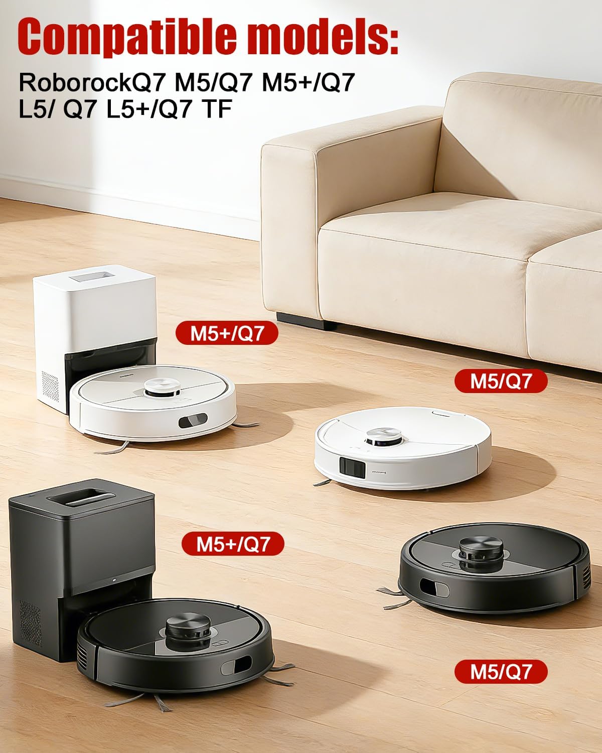 2 Accesorios Repuesto Cepillo Rodillo Roborock Q7