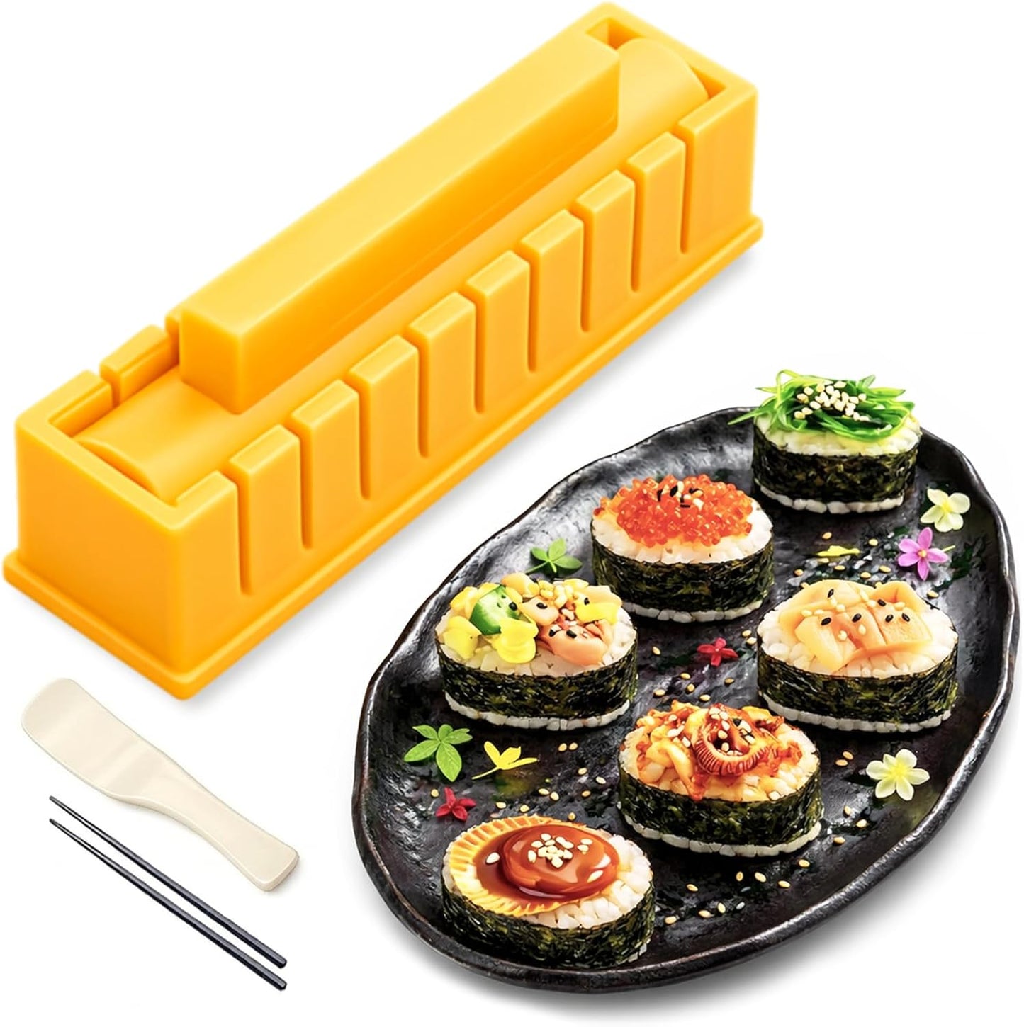 Sushi Maker Kit fabricación sushi palillos molde grueso rollos redondos bajo en grasa