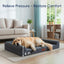 Sofá cama perros grandes espuma impermeable 42x30pulg gris oscuro