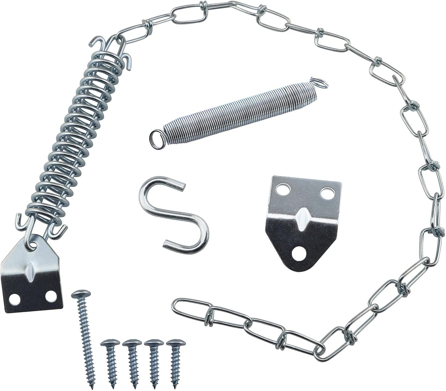 Cadena para puerta corredera con resorte 1 Set Plata