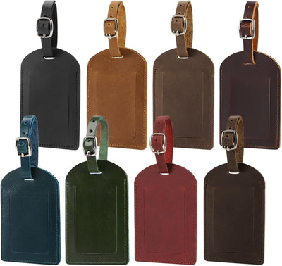 Etiqueta cuero genuino para maleta set 8 colores