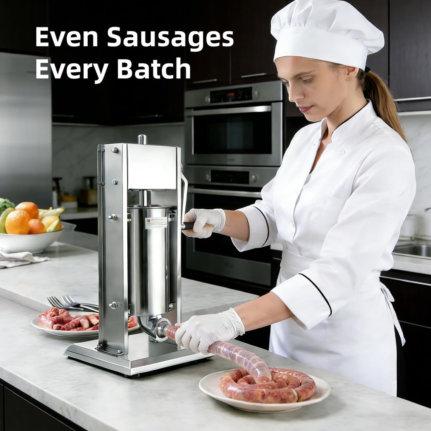 Manual salchichas 11lb/5L 2 velocidades con barril inclinable