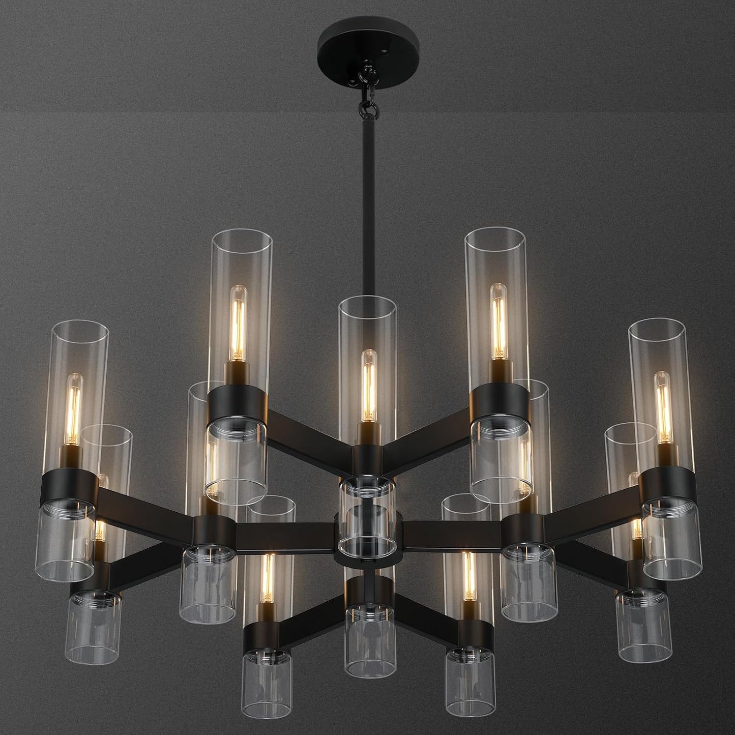 12 Candelabros Negros para Lámpara Moderna de Granja