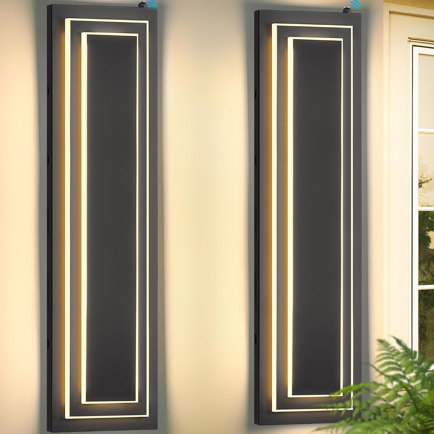 Aplique pared exterior 23.6pulg luces negras 36W 3000K impermeables