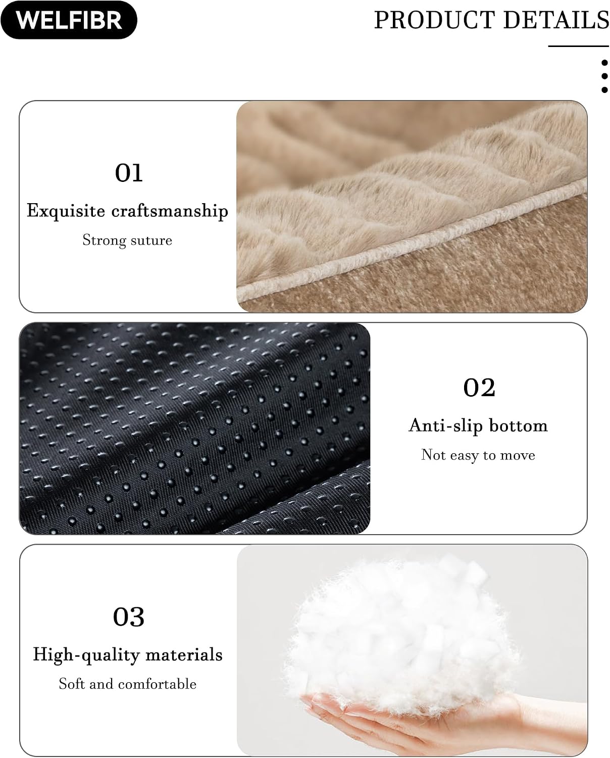 Cama perro espuma triturada 35x25pulg funda lavable