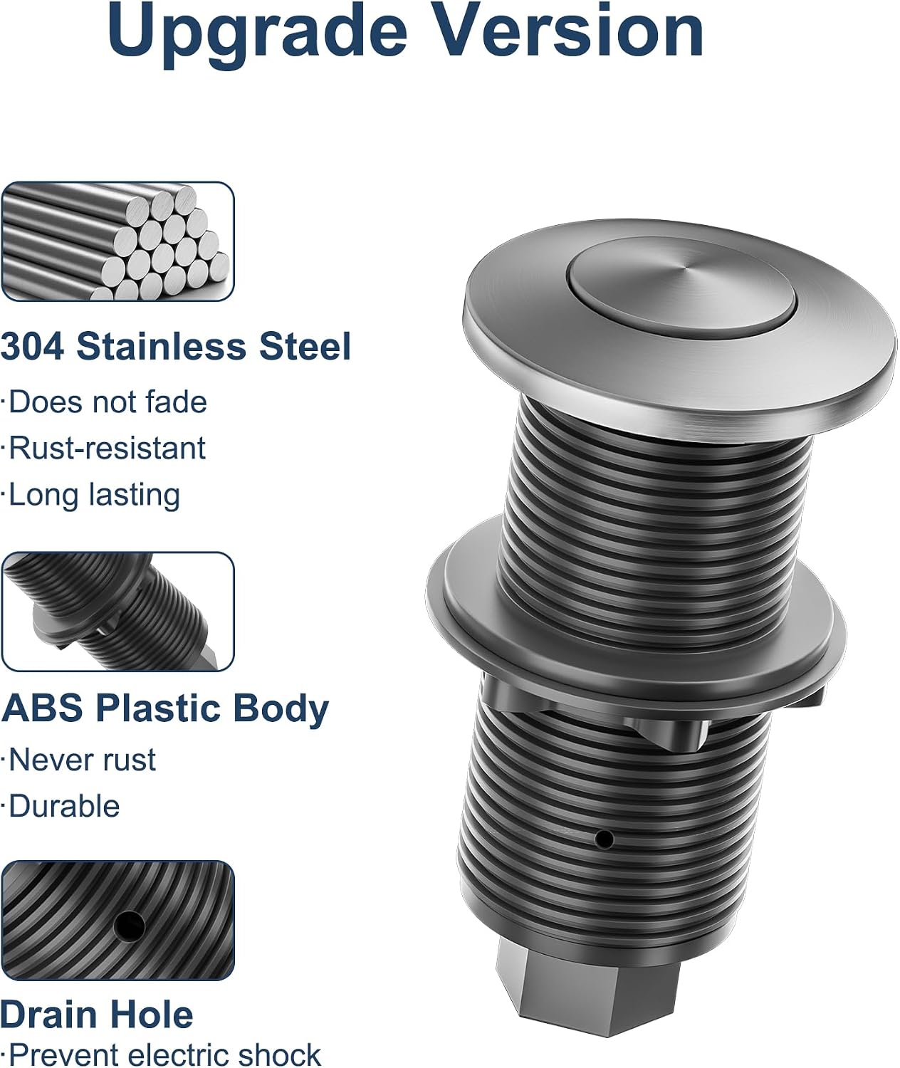 Kit interruptor aire repuesto para InSinkErator acero inox