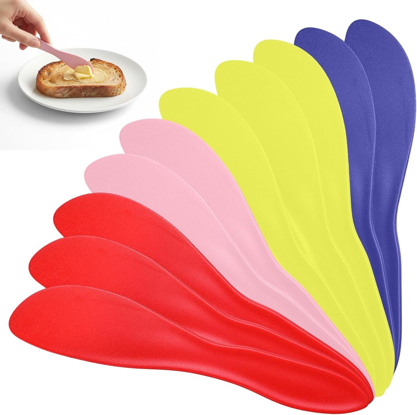 Esparcidor de mantequilla plástico 10 piezas 7 x 1.4 pulgadas multiusos