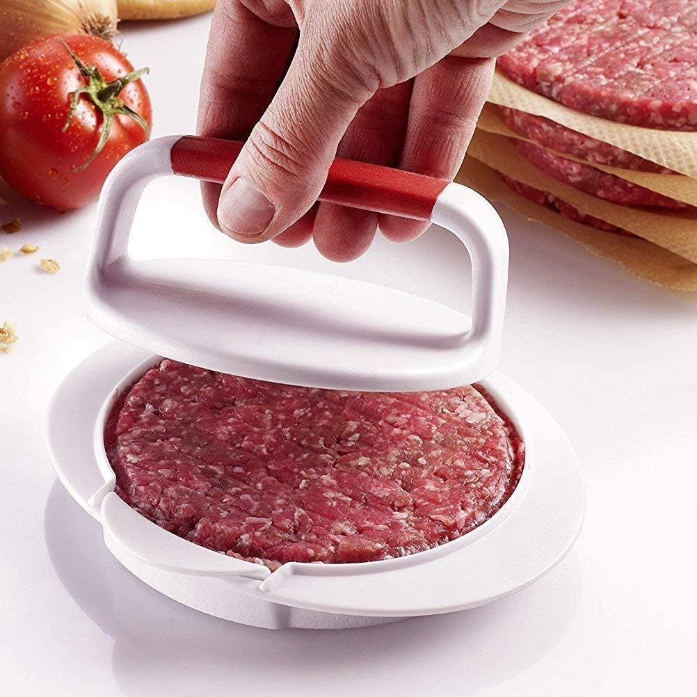 Prensa antiadherente para hamburguesas ternera redondas