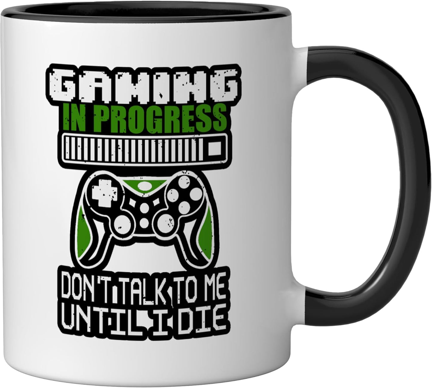Mug cerámico para controlador de videojuegos gamer console negro/blanco