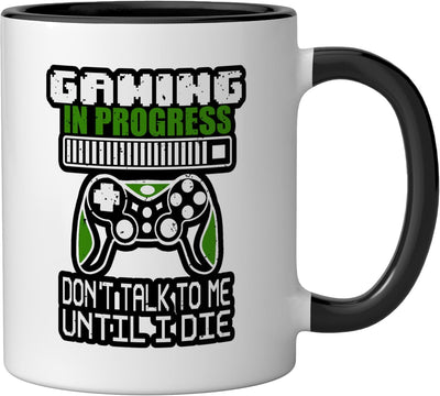 Mug cerámico para controlador de videojuegos gamer console negro/blanco
