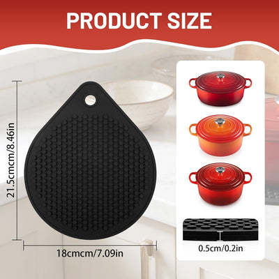 Salvamanteles magnéticos de silicona compatibles con hornos holandeses Le Creuset sin BPA antideslizante 8 pulgadas