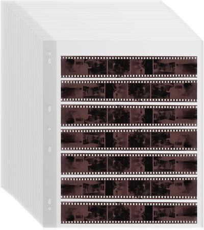100 Fundas Película 1.378pulg Almacenamiento 7 Tiras 6 Marcos