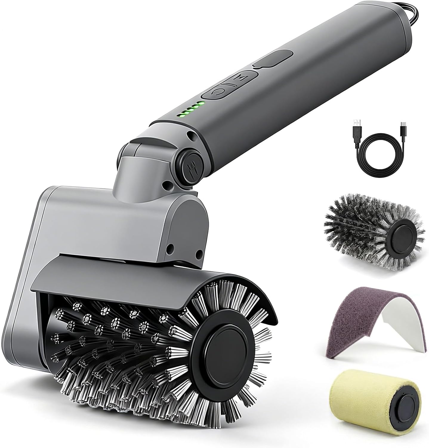 Kit cepillo eléctrico 3en1 para parrilla resistente al agua