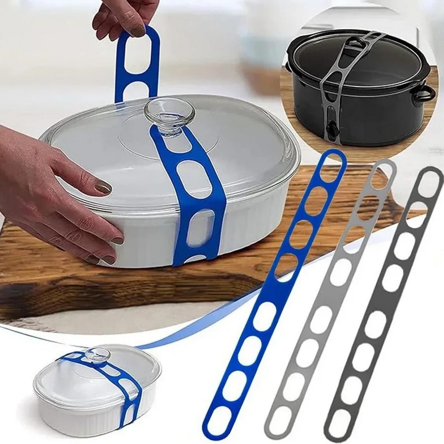 3 Bandas Silicona Reutilizables para Tapa Frasco
