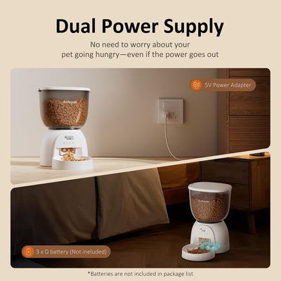 Comedero automático gatos 5L 21 tazas dispensador temporizado