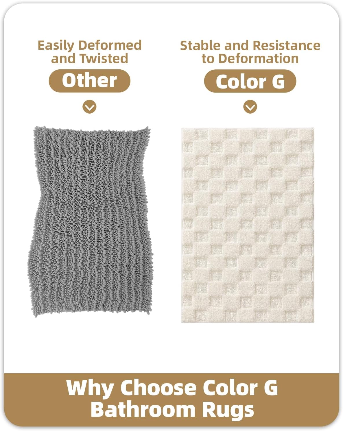 Tapete baño superabsorbente antideslizante 24x36pulg beige