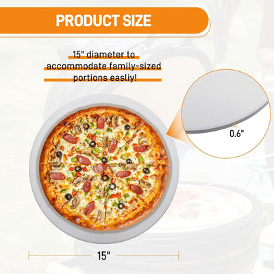 Piedra pizza 15pulg para Kamado Joe 18pulg repuesto