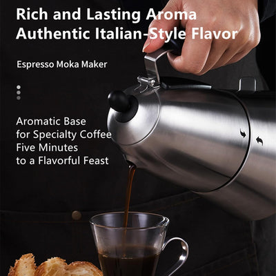 Cafetera eléctrica Moka acero inox con termostato STRIX