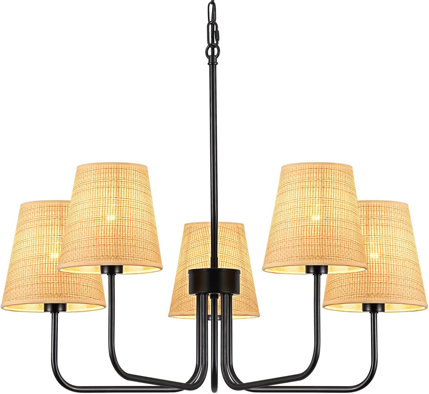 Candelabro negro 5 luces para comedor cocina sala
