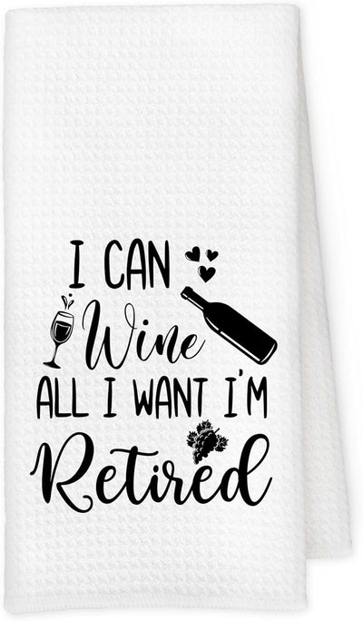 Toalla decorativa de mano regalo de jubilacion I Can Wine All I Want Im Retire