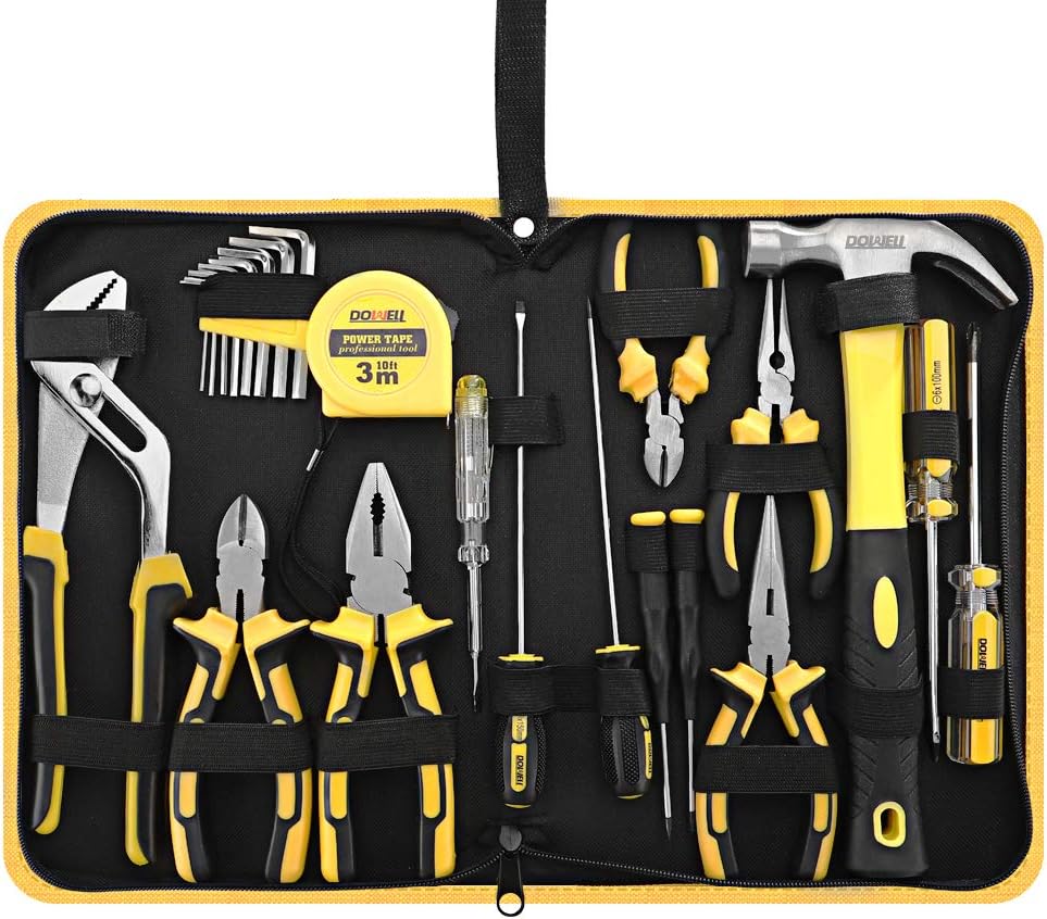 Set 24 Pzas Kit Herramientas Reparación Hogar con Bolsa