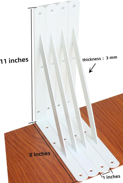 Set 6 Soportes Estante Metal 11x8pulg