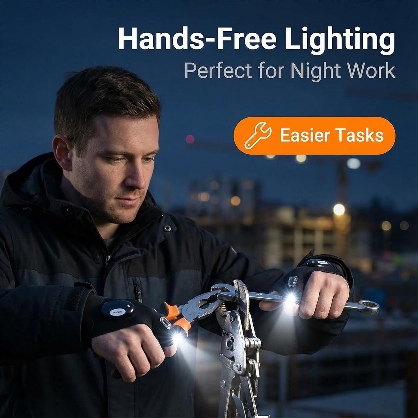 Guantes linterna LED regalo único para hombre