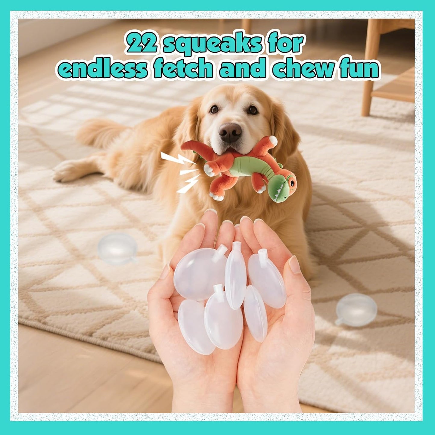 Chirriadores para perros 22 pzas 1.969in
