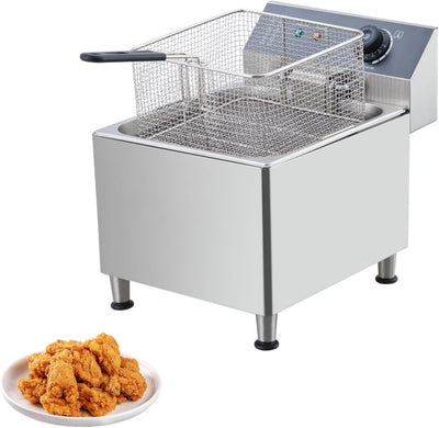Freidora eléctrica 11L 1700W acero inox 304 control temperatura