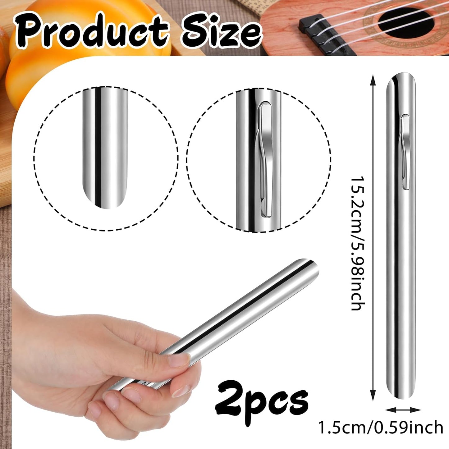2 Pzas Barredora Migas Aluminio 5.98pulg Plateado