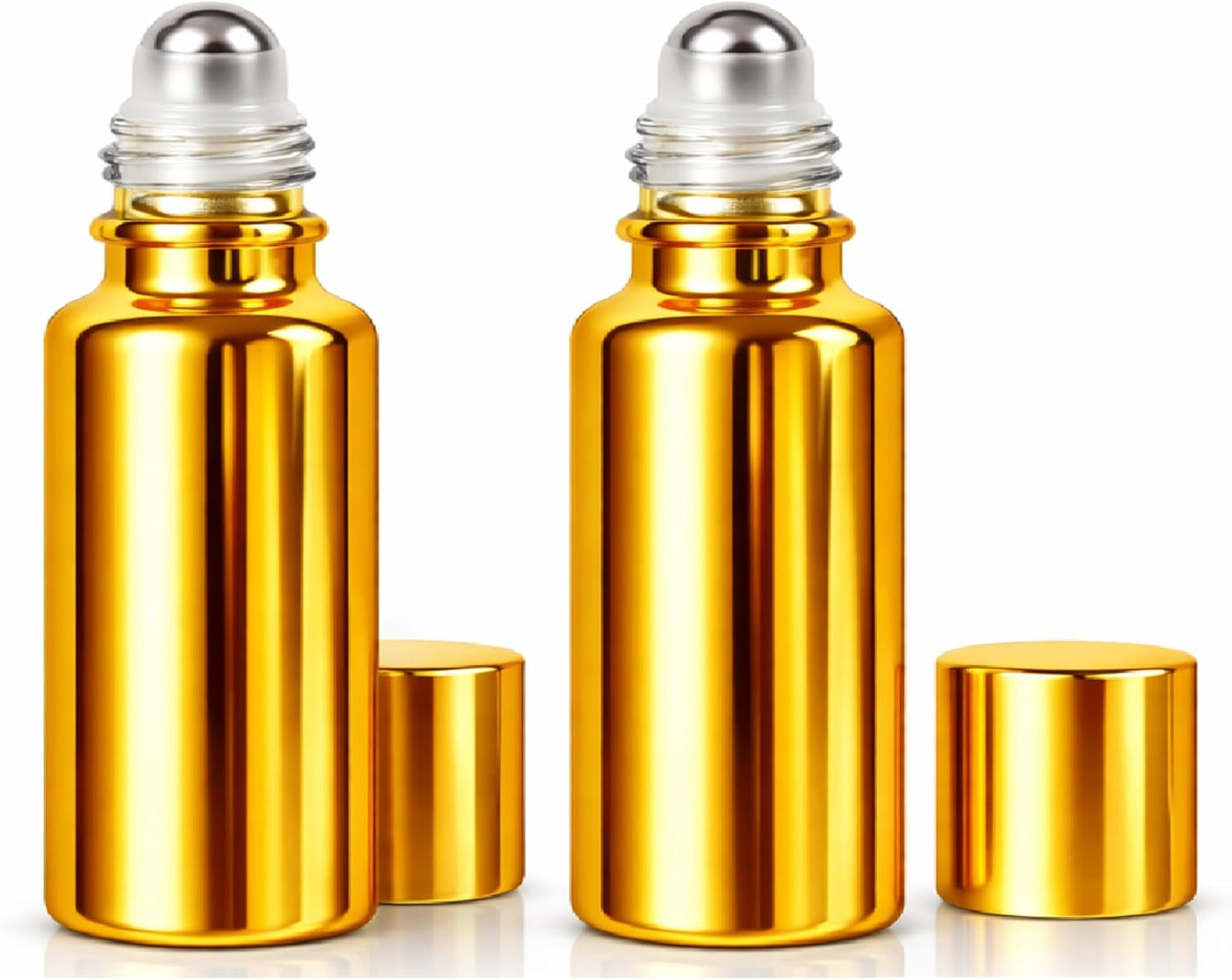 Botellas enrollables aceite perfume dorado 0.7oz set 2