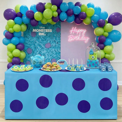 Manta para mesa temática de monstruos lavable poliéster rectangular para fiestas