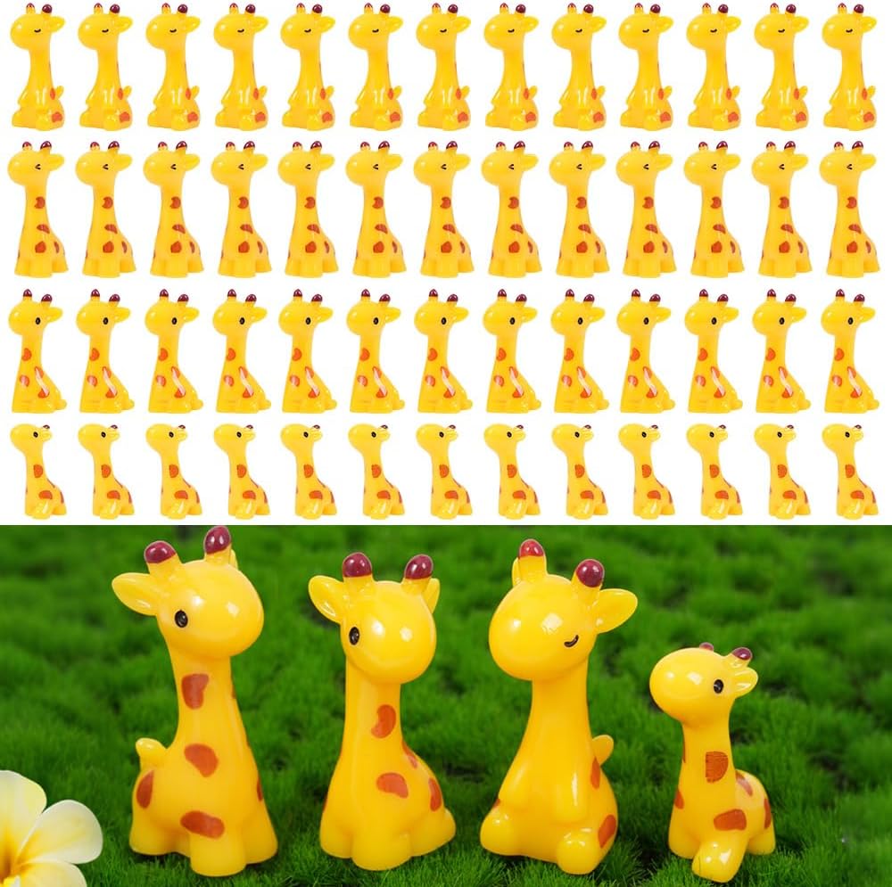 52 figuras resina jirafa para jardín macetas decoración