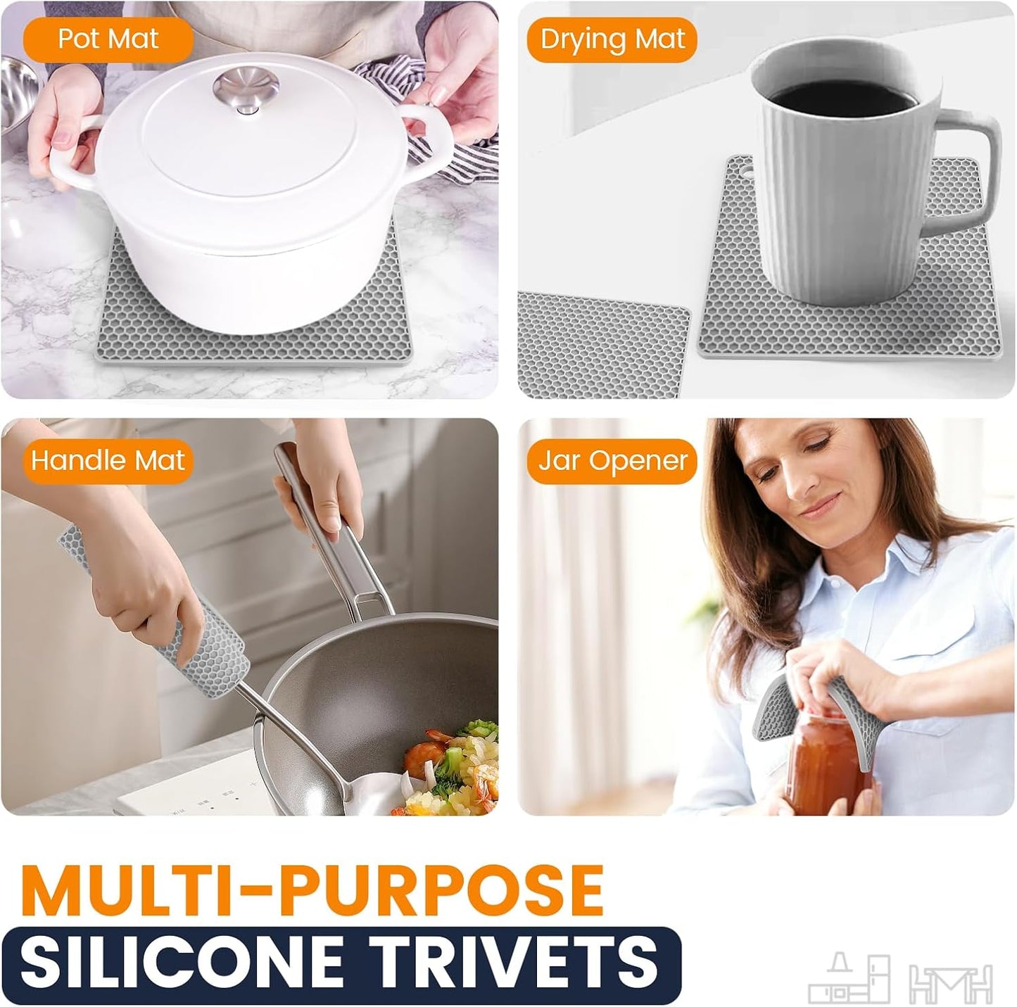 Alfombrillas de silicona antideslizantes multiusos para cocina