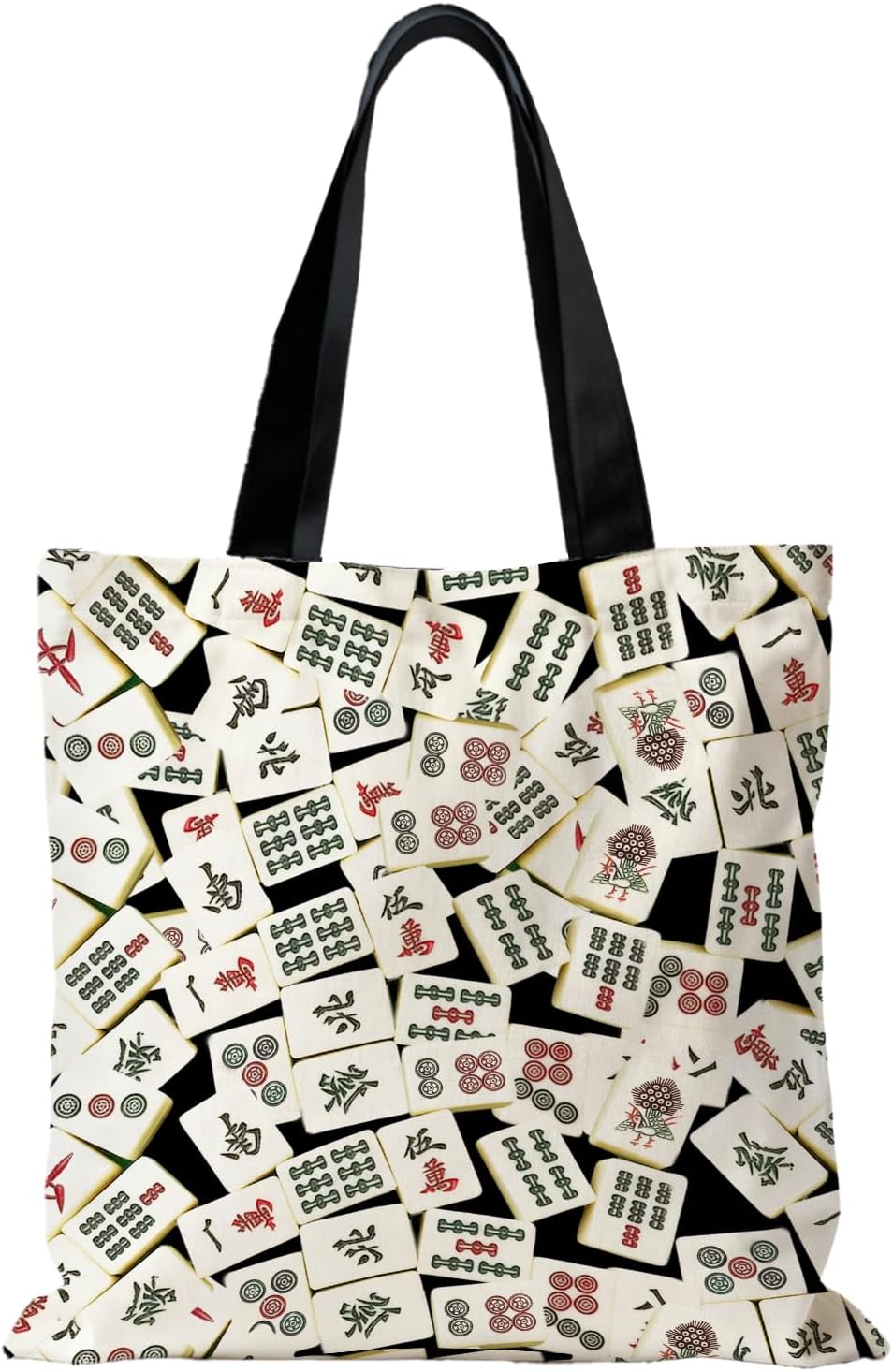 Bolsa tote de tela para juegos de mahjong, regalo reutilizable