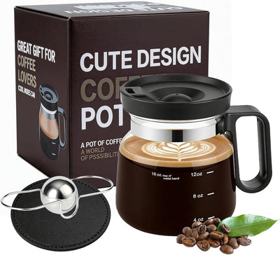Taza café vidrio 16oz con tapa anti derrames y bola enfriamiento