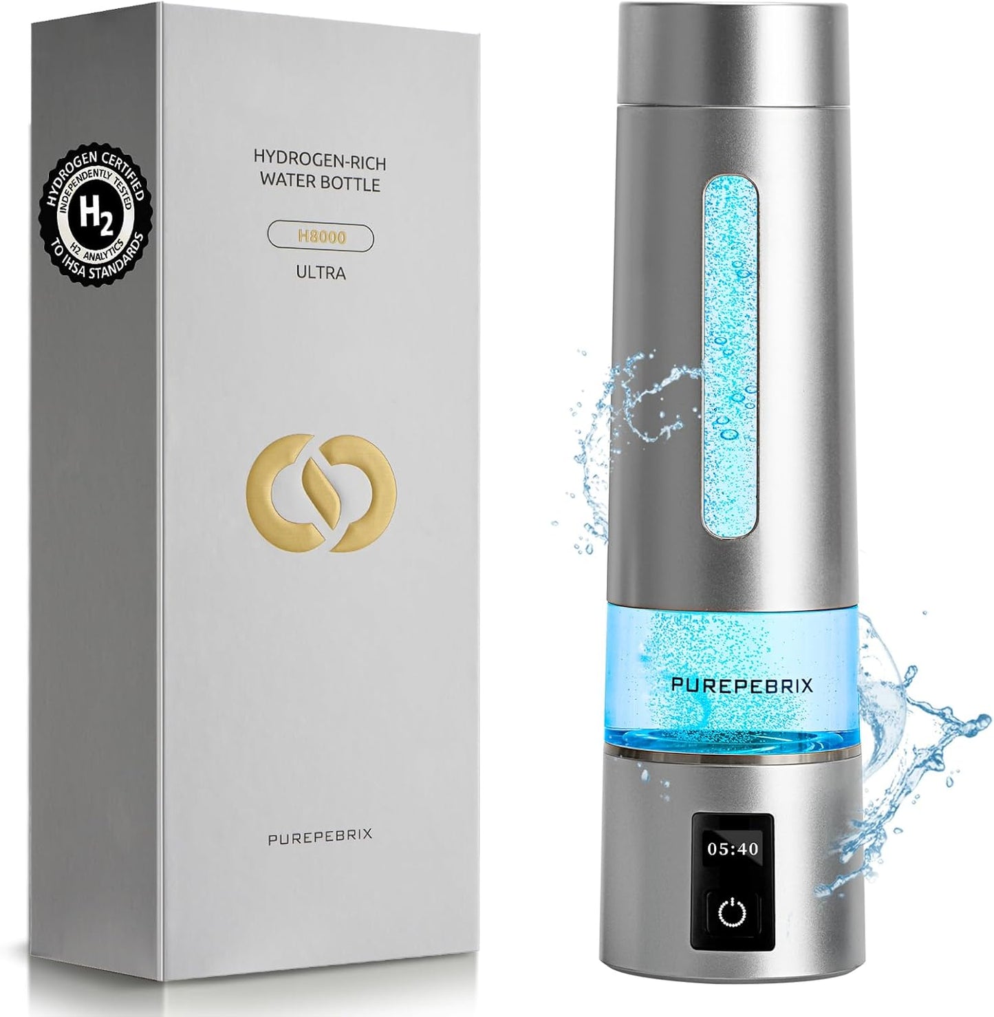 Botella agua hidrógeno set 2