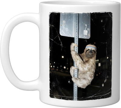 Taza Cerámica Retrô con Cinta para Entrenamiento Nocturno
