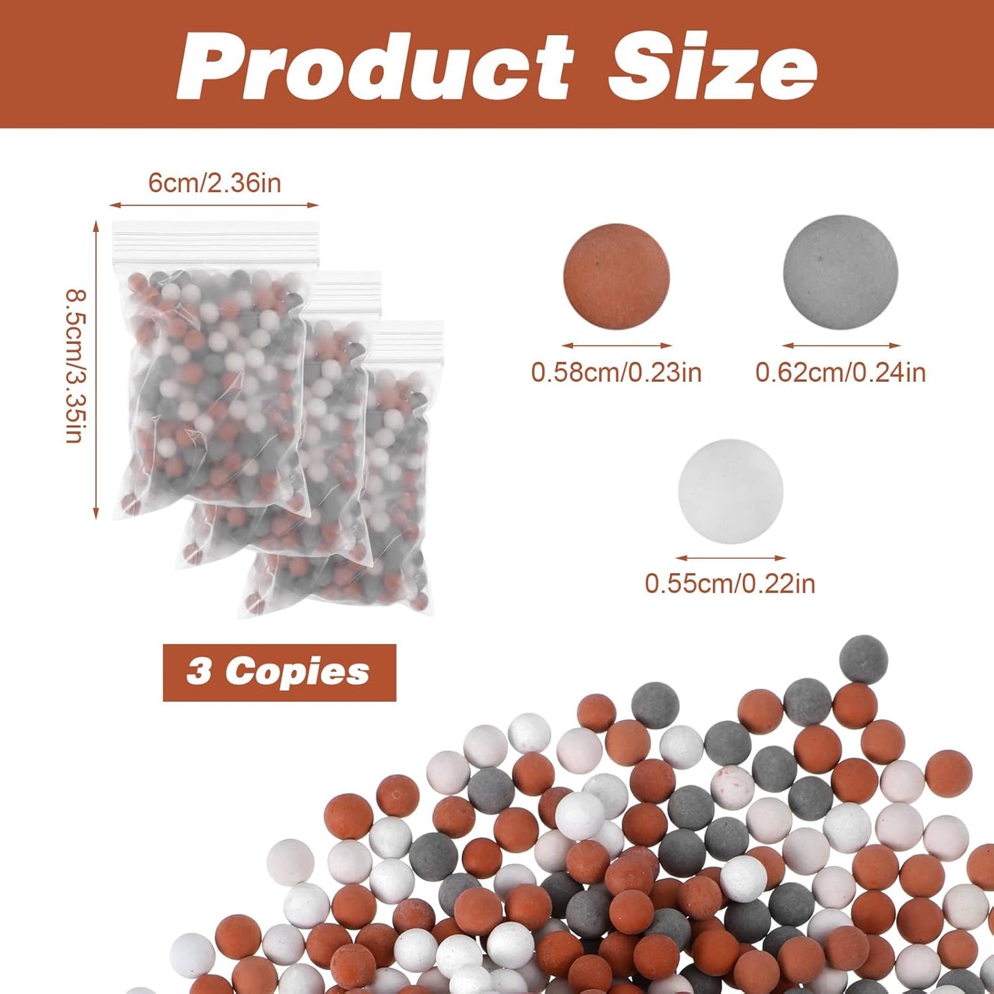Cabezal ducha con filtro naranja gris blanco 6.35oz